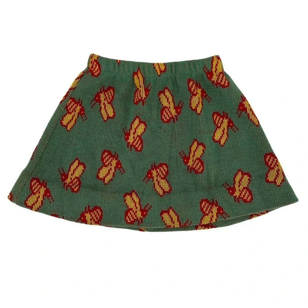 Vintage 70’s/80’s Girl’s Knit Skirt Sweater Set Gabrielle Knecht Bee Size 5‎